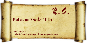 Mehsam Odília névjegykártya